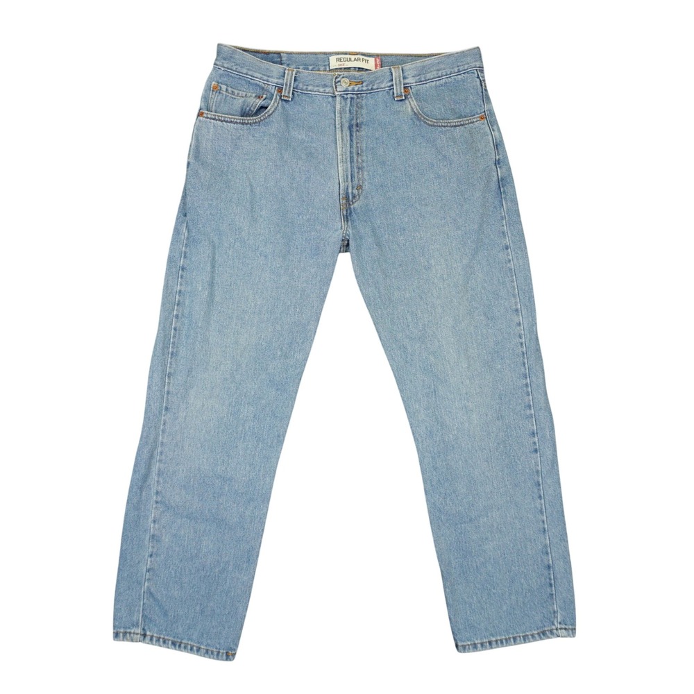 Vintage Levis 505 Regular Fit Jeans Mens 36x29 Light Wash Straight Denim Y2K